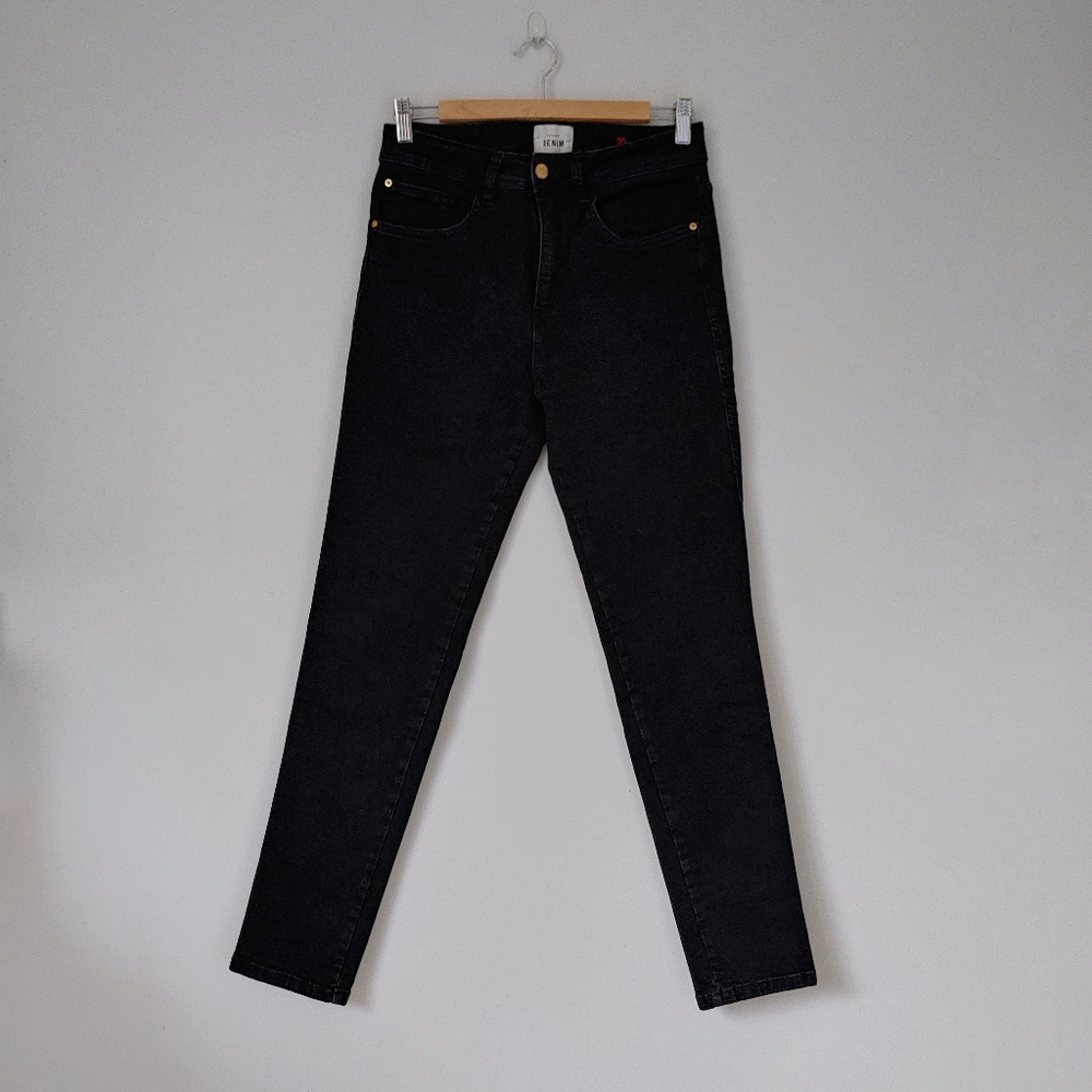 Sezane Perfect Slim Jeans Organic Cotton Black Size 30 - Picture 5 of 16
